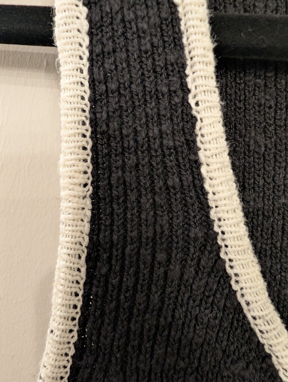 Nwot Reformation Mable Contrast Black White Trim Knit Women's Midi Dress L - Picture 9 of 12